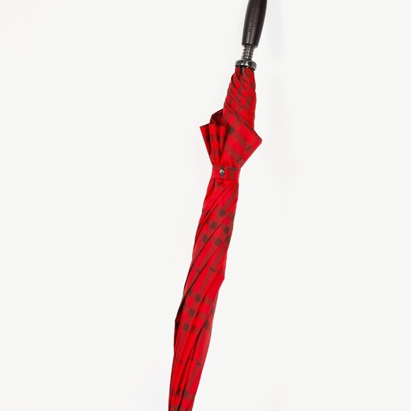 Burberry Red & Black Check Umbrella - Picture 3 of 6